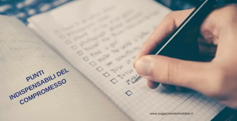 ELEMENTI DEL PRELIMINARE DI COMPRAVENDITA