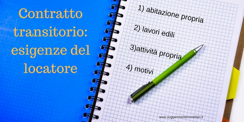 Contratto Transitorio Esigenze Del Locatore Suggerimenti